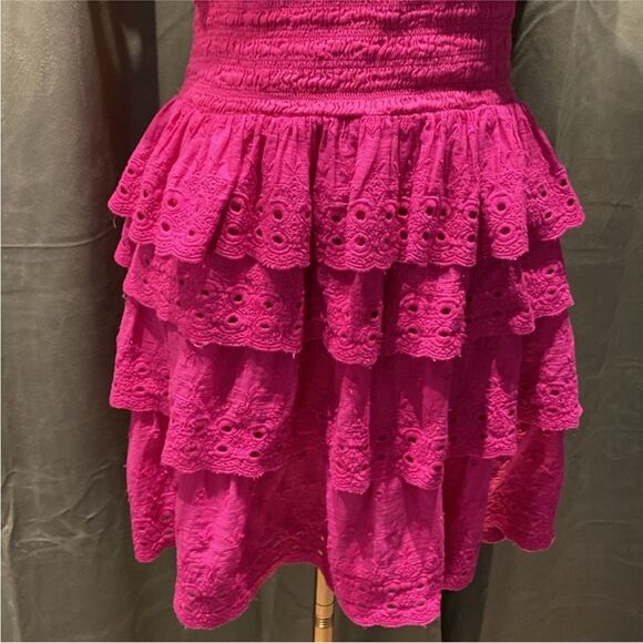 House of Harlow Elegant Pink cotton Ruffled skirt set ( 2 pc) - Picture 2 of 8